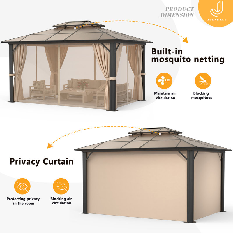 JolyDale Hardtop Gazebo & Reviews Wayfair
